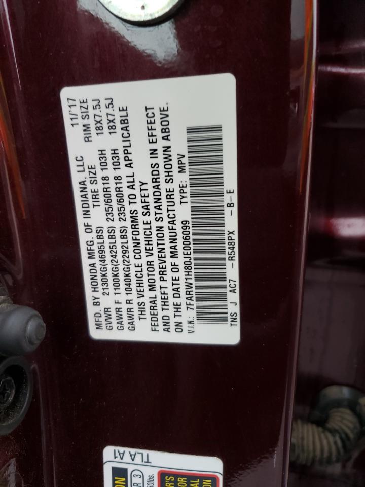 Lot #3259255939 2018 HONDA CR-V EXL