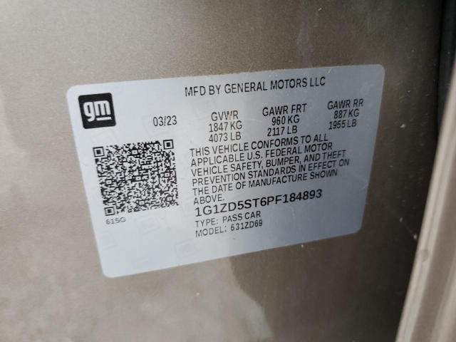 2023 CHEVROLET MALIBU LT 1G1ZD5ST6PF184893
