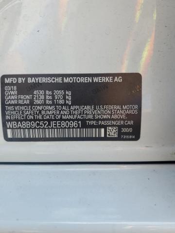 2018 BMW 330 I WBA8B9C52JEE80961