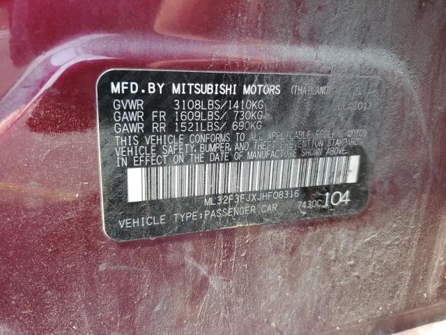 2018 MITSUBISHI MIRAGE G4 ML32F3FJXJHF08316