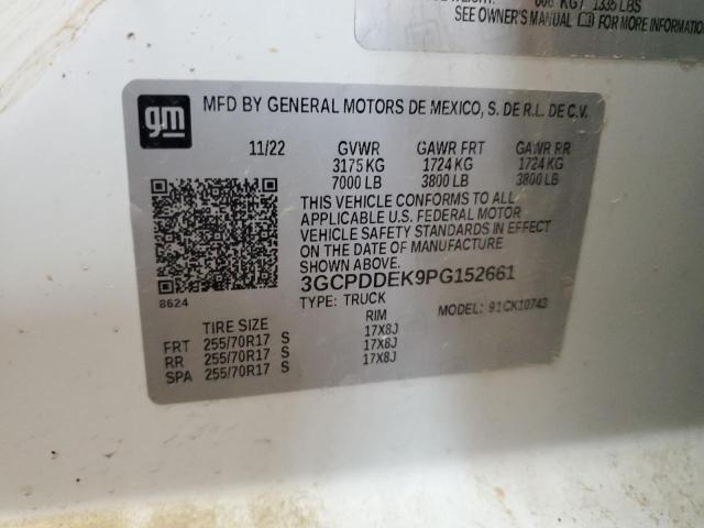 2023 CHEVROLET SILVERADO - 3GCPDDEK9PG152661