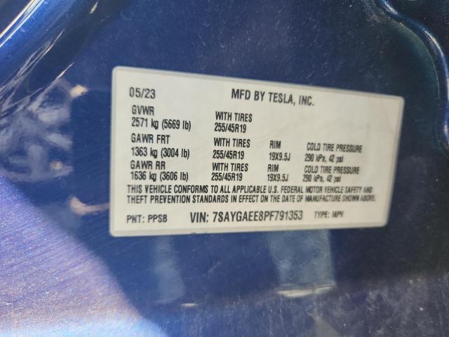 2023 TESLA MODEL Y 7SAYGAEE8PF791353