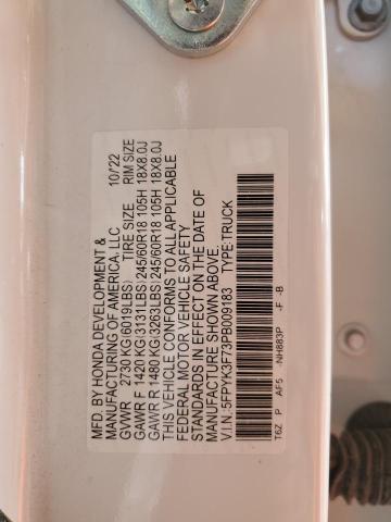 2023 HONDA RIDGELINE - 5FPYK3F73PB009183