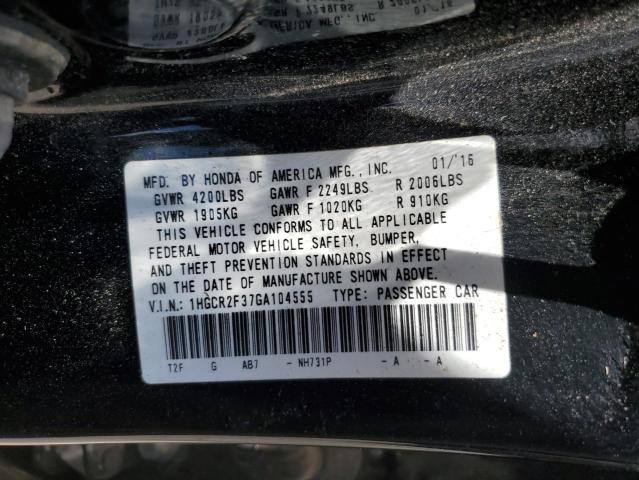2016 HONDA ACCORD LX 1HGCR2F37GA104555