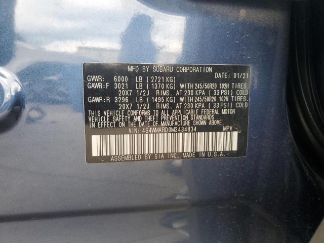 2021 SUBARU ASCENT TOU 4S4WMARD0M3434834