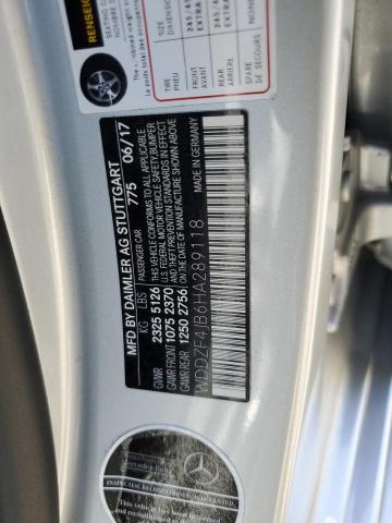 2017 MERCEDES-BENZ E 300 WDDZF4JB6HA289118