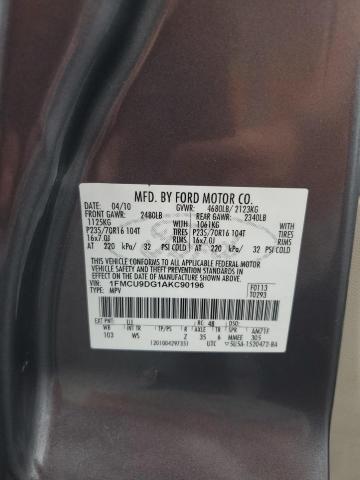 2010 FORD ESCAPE XLT - 1FMCU9DG1AKC90196