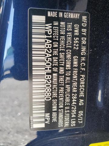 2017 PORSCHE MACAN S WP1AB2A50HLB20880