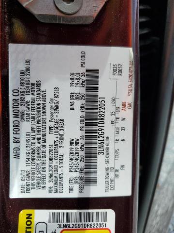 2013 LINCOLN MKZ - 3LN6L2G91DR822051