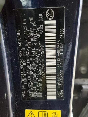 2019 LEXUS ES 350 58ABZ1B13KU015148