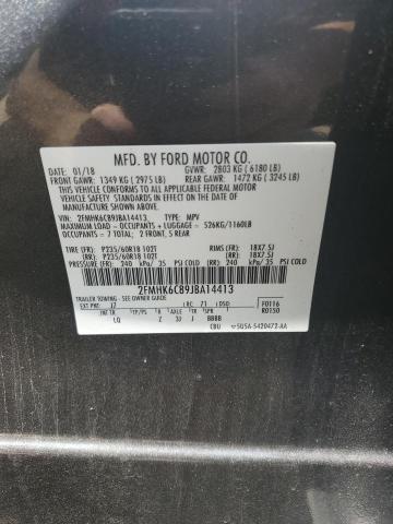 2018 FORD FLEX SEL 2FMHK6C89JBA14413