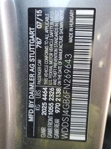 2015 MERCEDES-BENZ CLA 250 4M WDDSJ4GB6FN269643