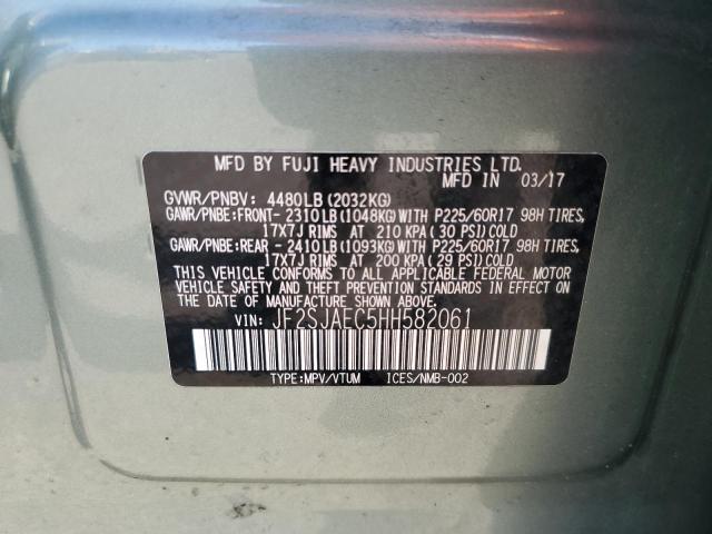 2017 SUBARU FORESTER 2 - JF2SJAEC5HH582061