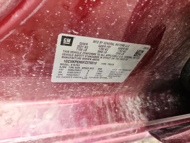 2015 CHEVROLET SILVERADO 1GCVKPEH6FZ279319