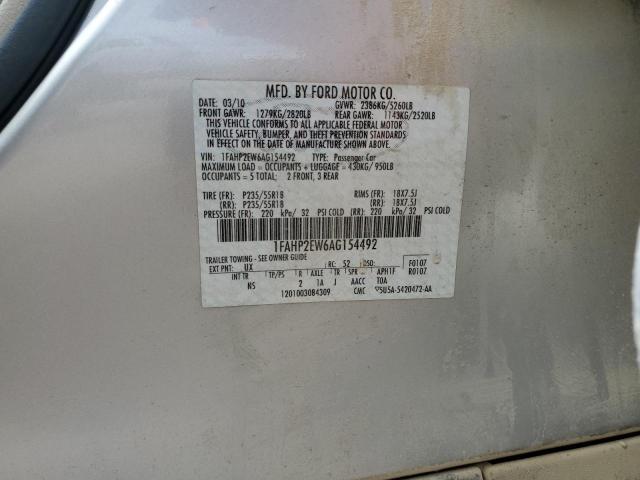 2010 FORD TAURUS SEL - 1FAHP2EW6AG154492