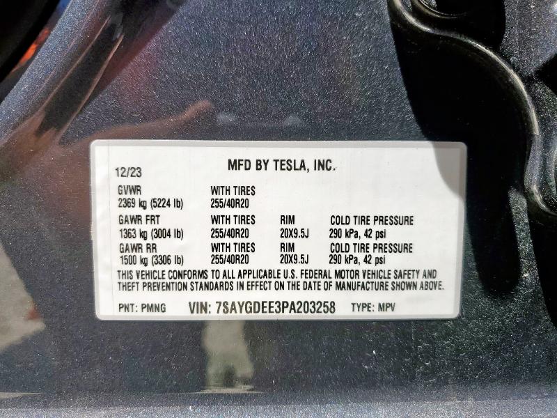 2023 TESLA MODEL Y 7SAYGDEE3PA203258