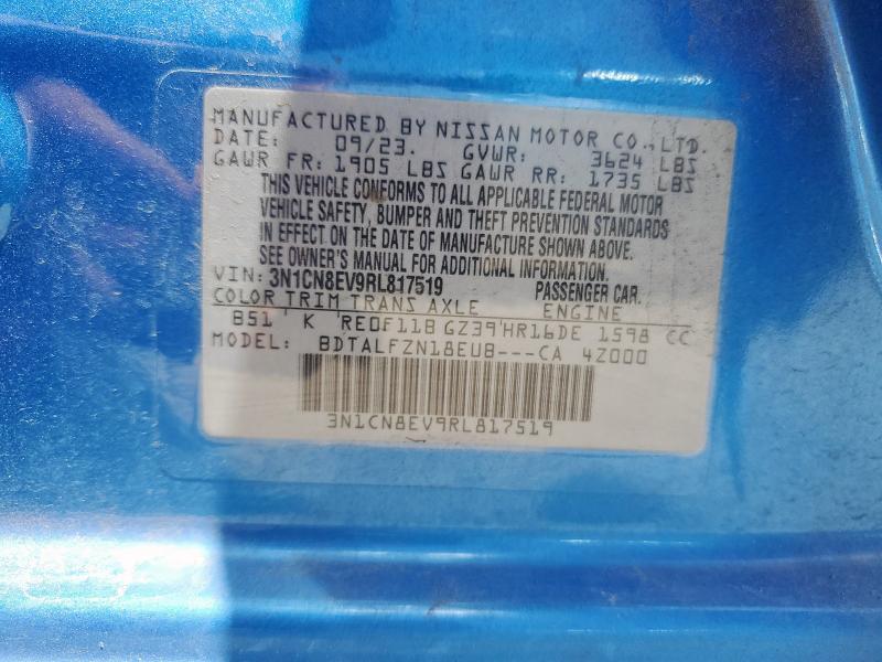 2024 NISSAN VERSA SV 3N1CN8EV9RL817519