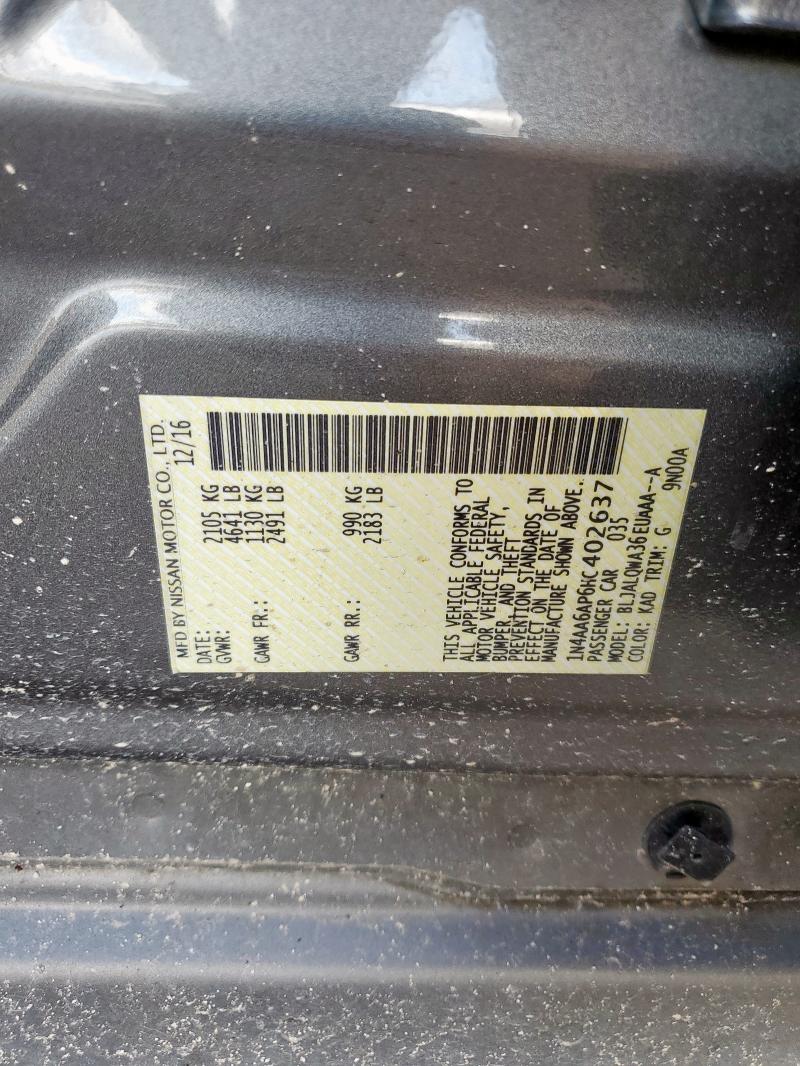 2017 NISSAN MAXIMA 3.5 1N4AA6AP6HC402637