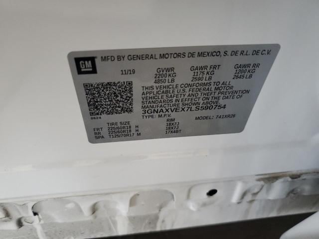2020 CHEVROLET EQUINOX LT 3GNAXVEX7LS590754