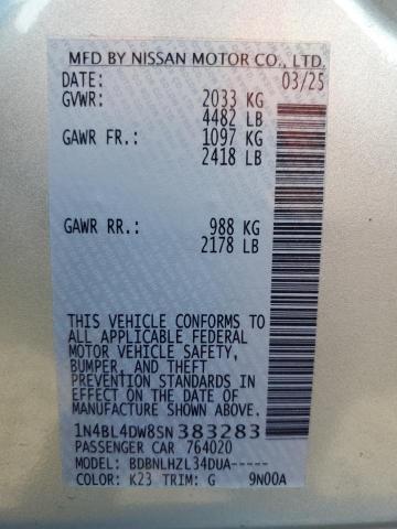 2025 NISSAN ALTIMA SV - 1N4BL4DW8SN383283