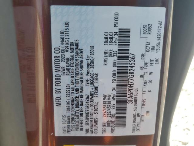 2016 FORD FUSION SE 3FA6P0H77GR245367