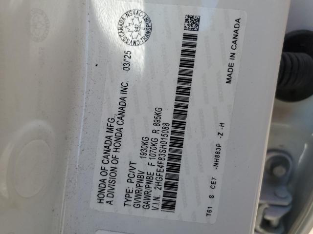 2025 HONDA CIVIC SPOR 2HGFE4F83SH015088