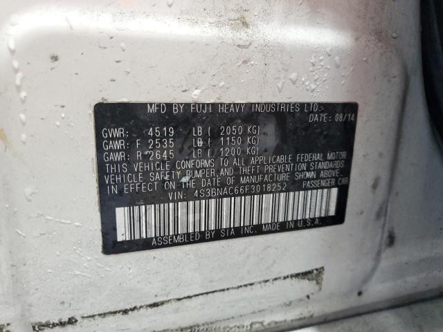 2015 SUBARU LEGACY 2.5 4S3BNAC66F3018252