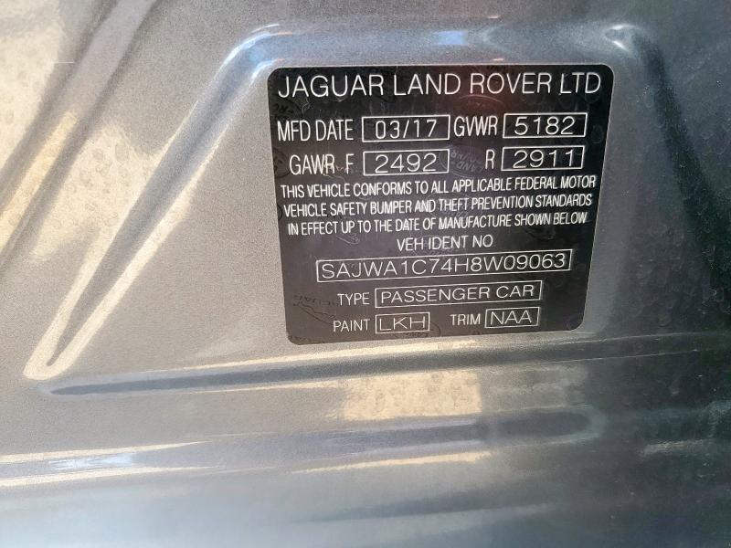 2017 JAGUAR XJ SAJWA1C74H8W09063