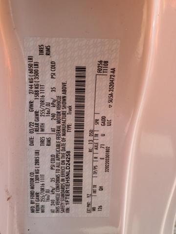 2022 FORD RANGER XL 1FTER1EH5NLD24258