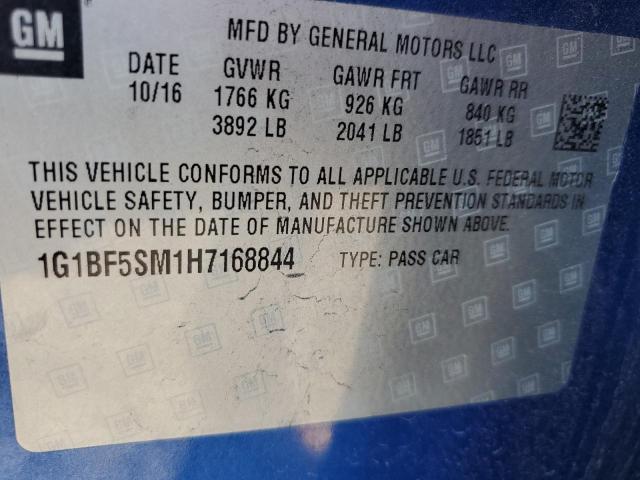 2017 CHEVROLET CRUZE PREM 1G1BF5SM1H7168844