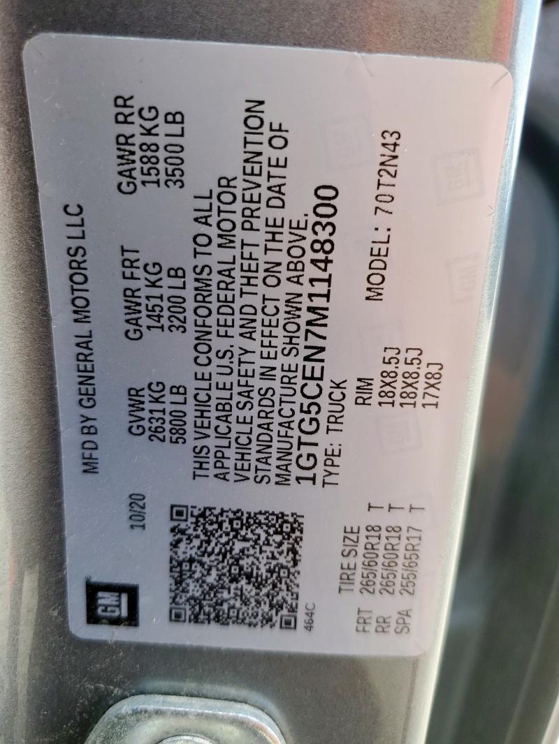 2021 GMC CANYON ELE 1GTG5CEN7M1148300