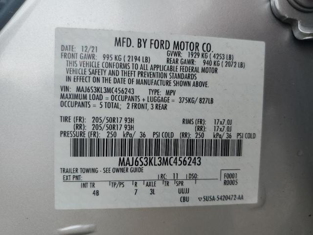 2021 FORD ECOSPORT T - MAJ6S3KL3MC456243