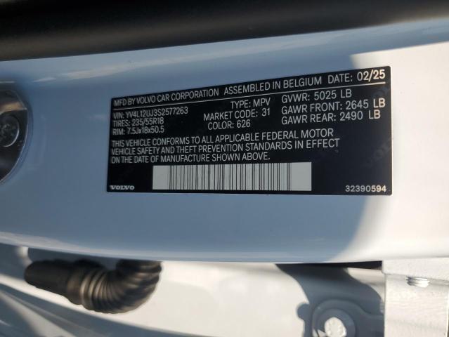 2025 VOLVO XC40 CORE YV4L12UJ3S2577263