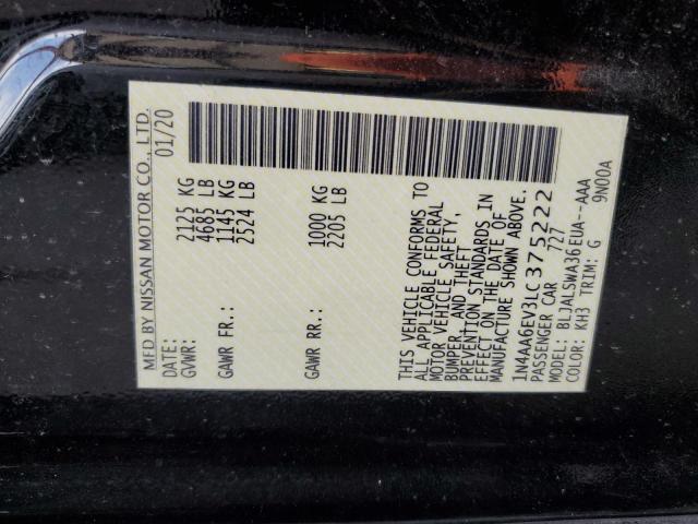 2020 NISSAN MAXIMA SR 1N4AA6EV3LC375222