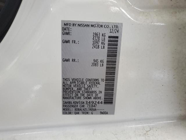 2025 NISSAN ALTIMA SV 1N4BL4DV5SN349244