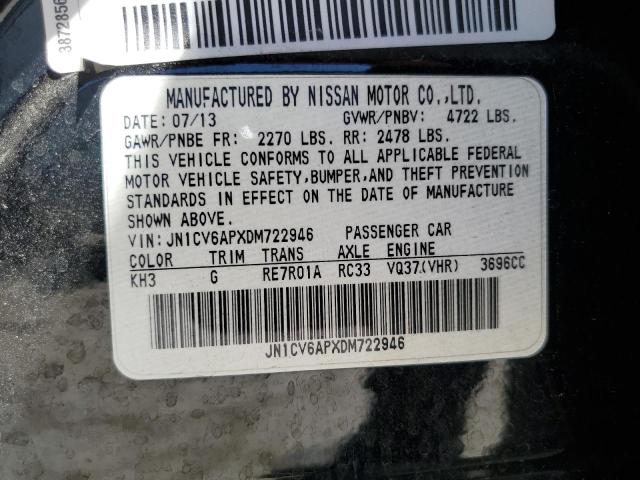 2013 INFINITI G37 BASE - JN1CV6APXDM722946