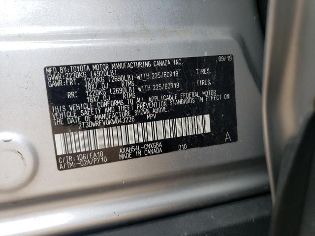 2019 TOYOTA RAV4 LIMIT - 2T3DWRFV0KW043226