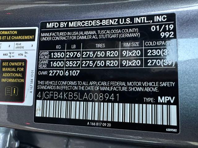 2020 MERCEDES-BENZ GLE 350 4M 4JGFB4KB5LA008941