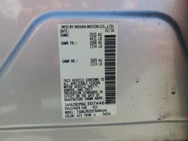 2016 NISSAN LEAF SV 1N4BZ0CP9GC307446