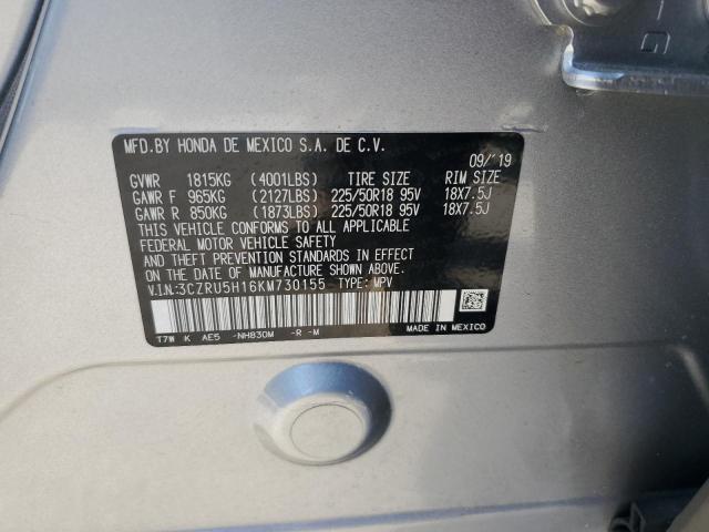 2019 HONDA HR-V SPORT 3CZRU5H16KM730155