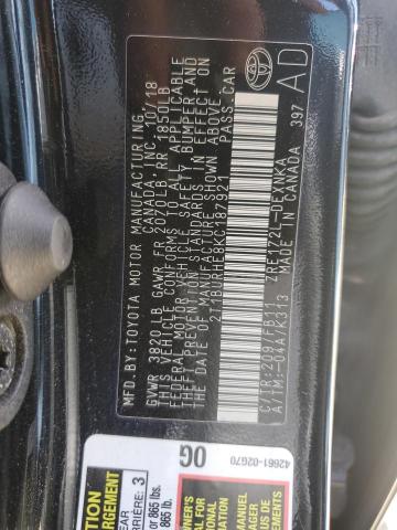 2019 TOYOTA COROLLA L - 2T1BURHE8KC187921
