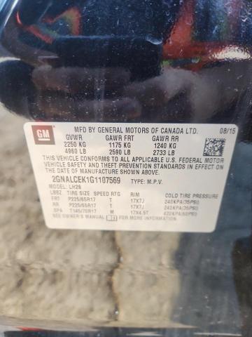 2016 CHEVROLET EQUINOX LT - 2GNALCEK1G1107569