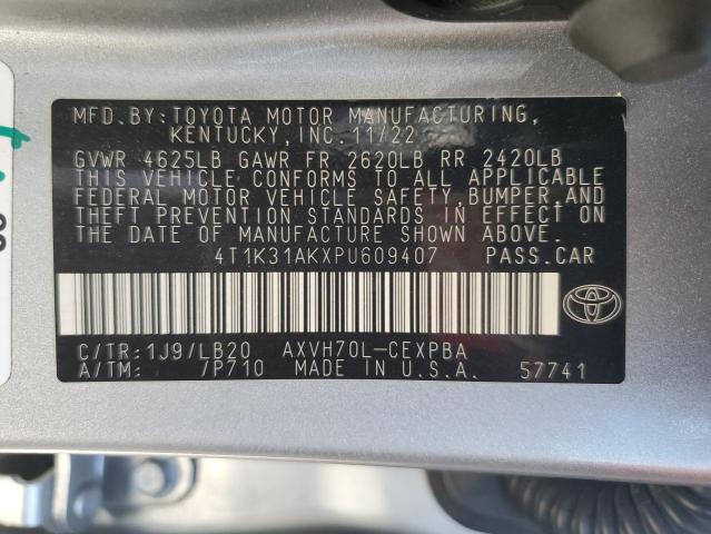 2023 TOYOTA CAMRY XSE - 4T1K31AKXPU609407