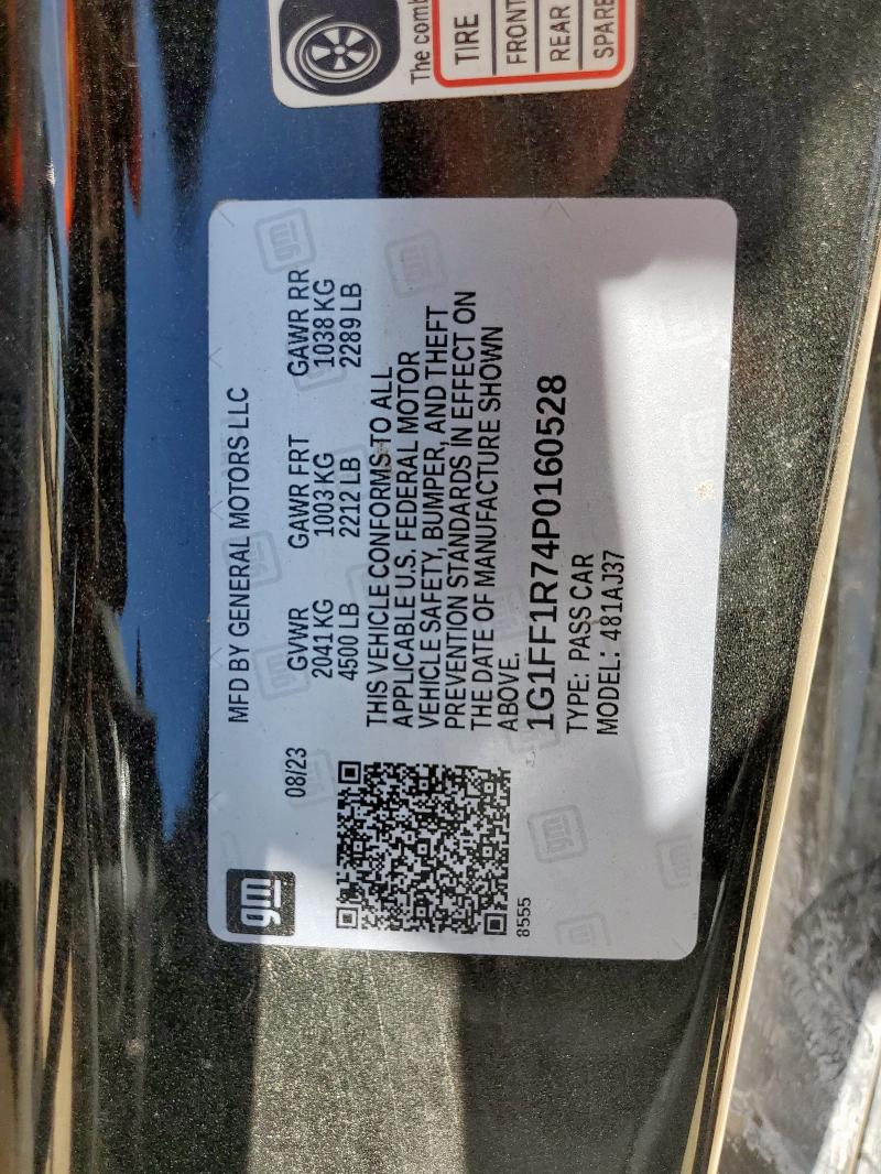 2023 CHEVROLET CAMARO LT1 1G1FF1R74P0160528