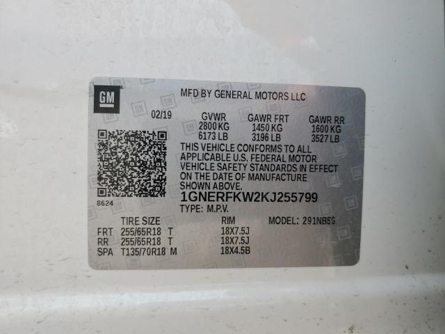 2019 CHEVROLET TRAVERSE L 1GNERFKW2KJ255799