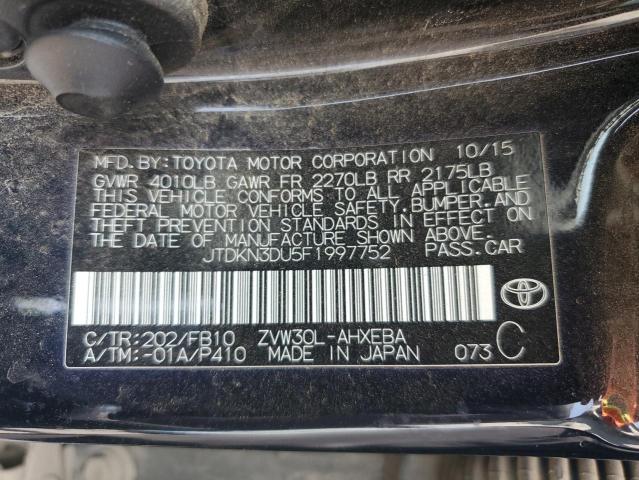 2015 TOYOTA PRIUS - JTDKN3DU5F1997752