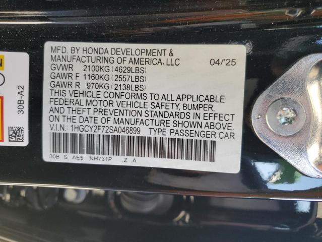 2025 HONDA ACCORD HYB 1HGCY2F72SA046899