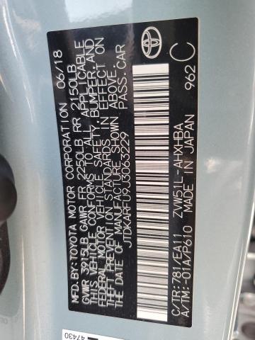 2018 TOYOTA PRIUS JTDKARFU9J3063229