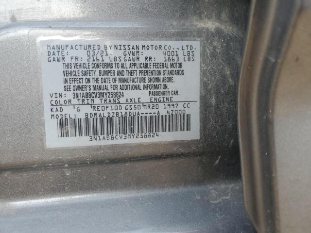 2021 NISSAN SENTRA SV 3N1AB8CV3MY258824