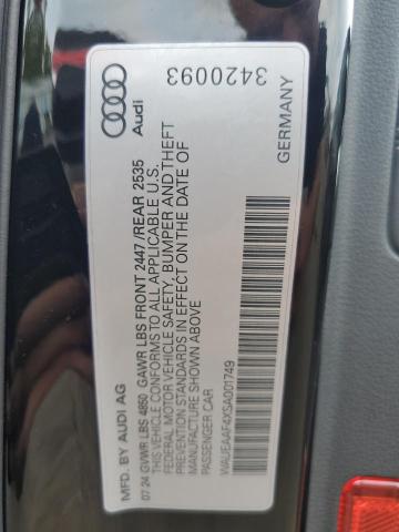 2025 AUDI A4 PREMIUM PLUS 45 WAUEAAF4XSA001749